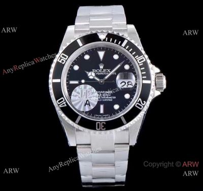 Classic Model Rolex Submariner 16610 Replica Watch Stainless Steel Black Dial